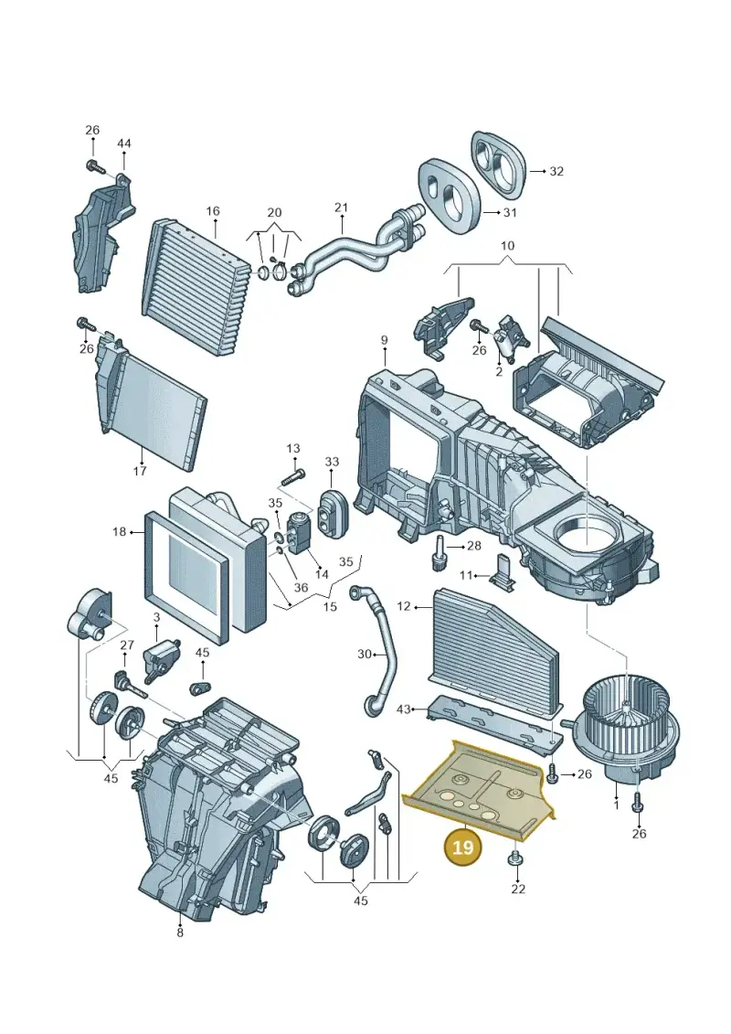 3C1819593C — Volkswagen Scirocco 2.0 (2008-2014) diagram 409820100, position 19