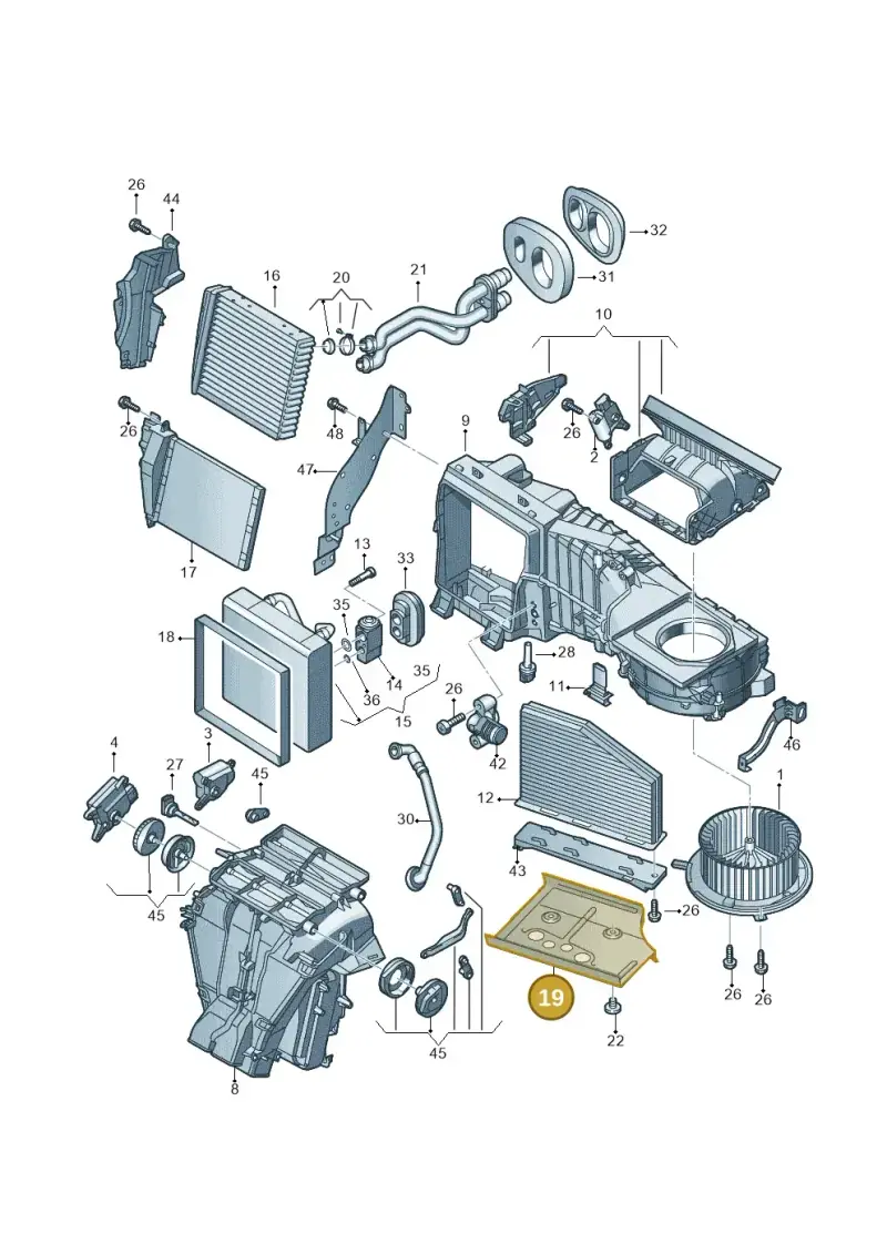 3C1819593C — Volkswagen Passat CC (2011-2016) diagram 649820110, position 19