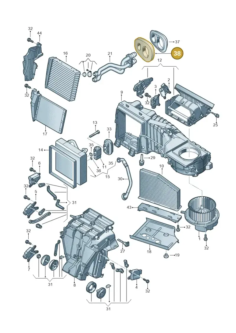 3C1820061 — Volkswagen GOLF PLUS              08> (2007-) diagram 409820200, position 38
