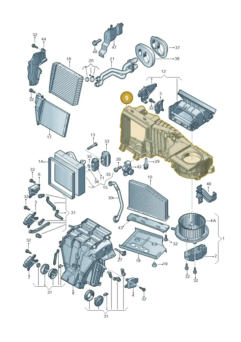 3C1898063A — Volkswagen Tiguan 4Motion (2011-2018) diagram 649820210, position 9