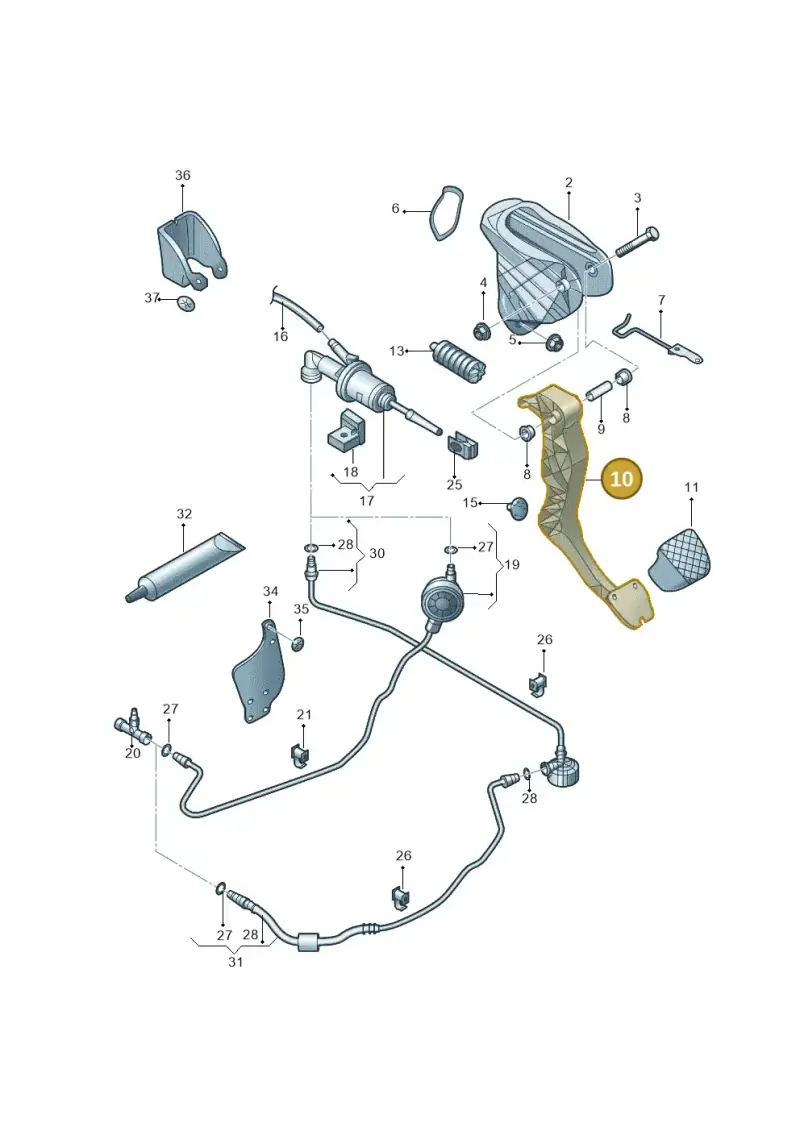 3C2721318A — Volkswagen Tiguan 4Motion (2011-2018) diagram 634721250, position 10