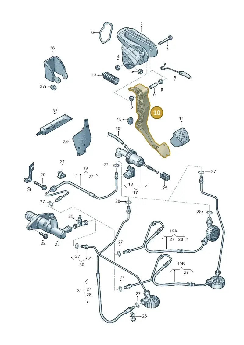 3C2721318A — Volkswagen Sharan Blue Motion (2010-2015) diagram 649721250, position 10