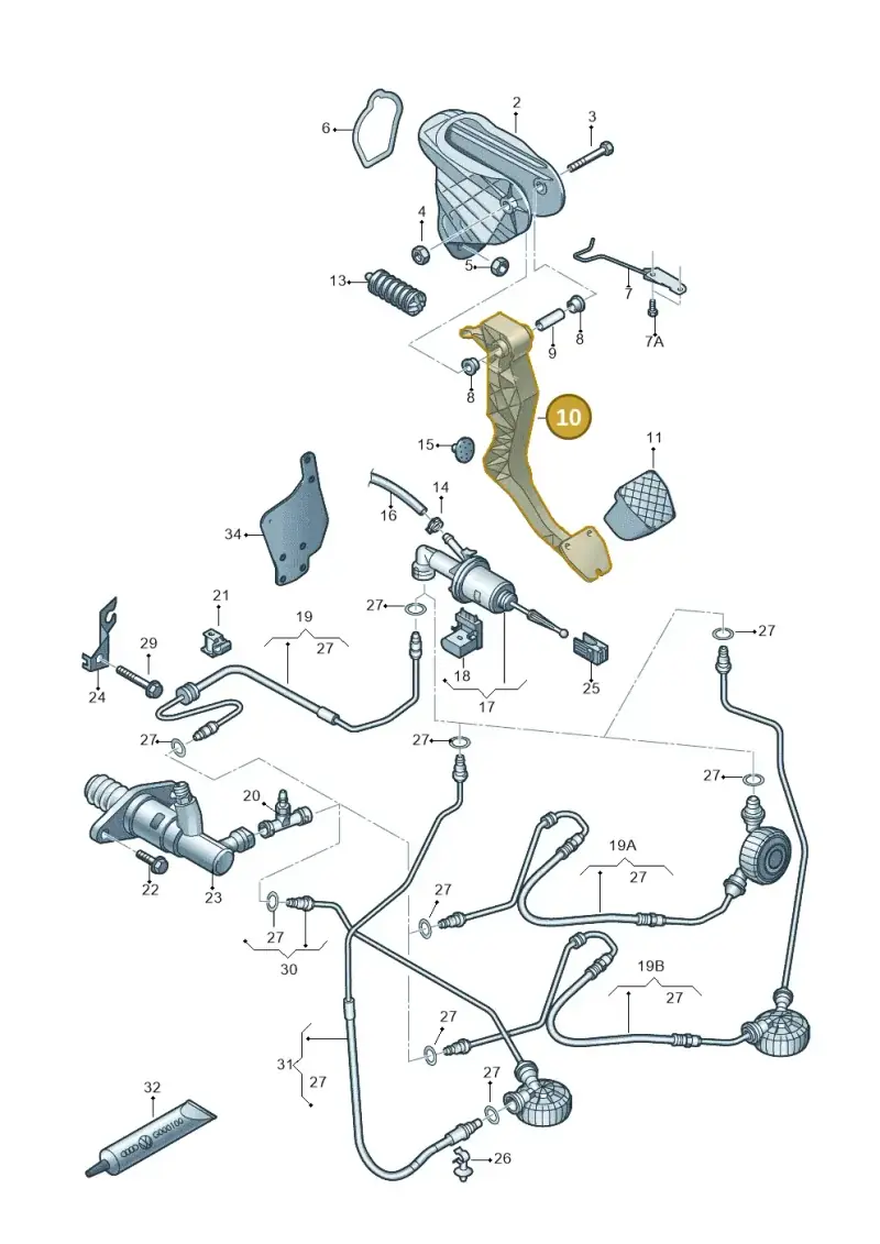 3C2721318A — Volkswagen Passat CC (2011-2016) diagram 737721250, position 10