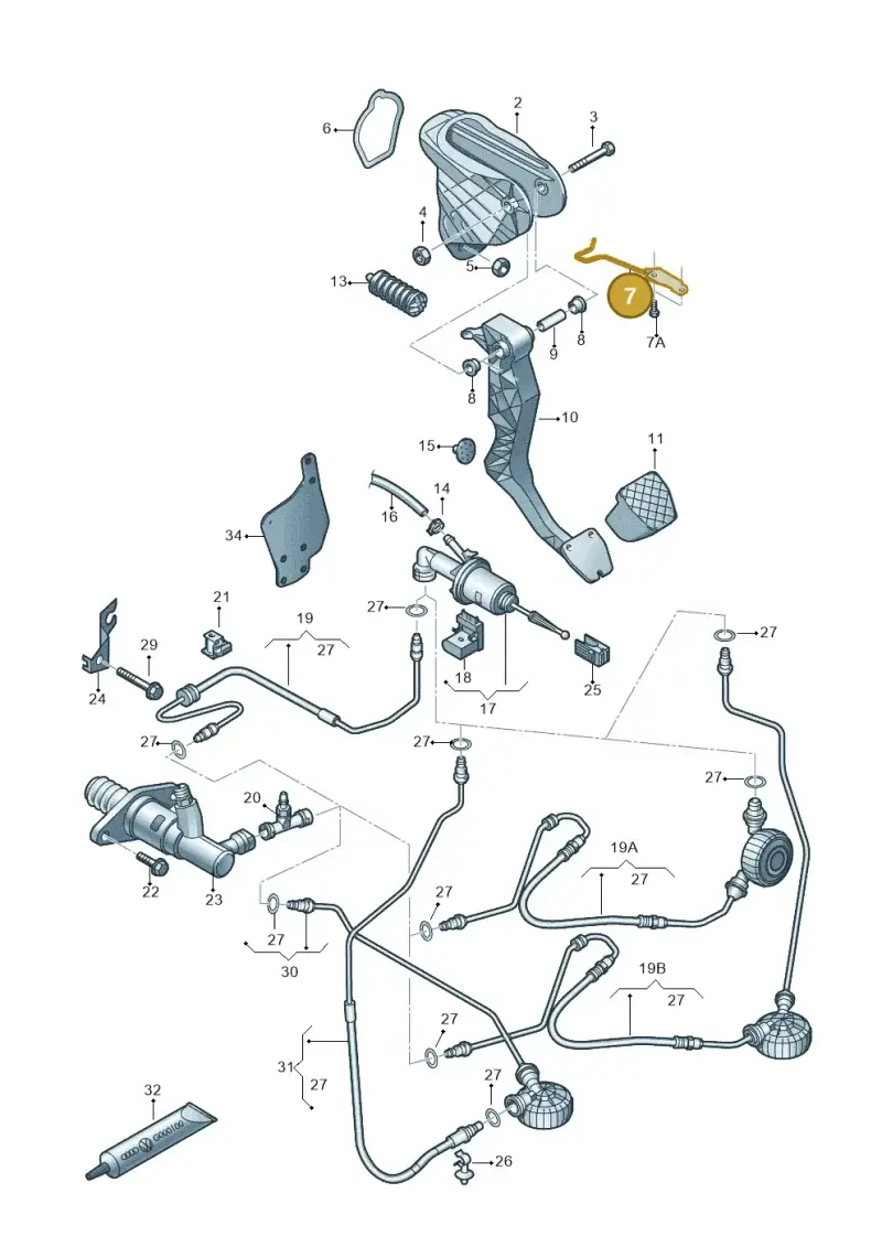 3C2721913B — Volkswagen Passat CC (2011-2016) diagram 737721250, position 7