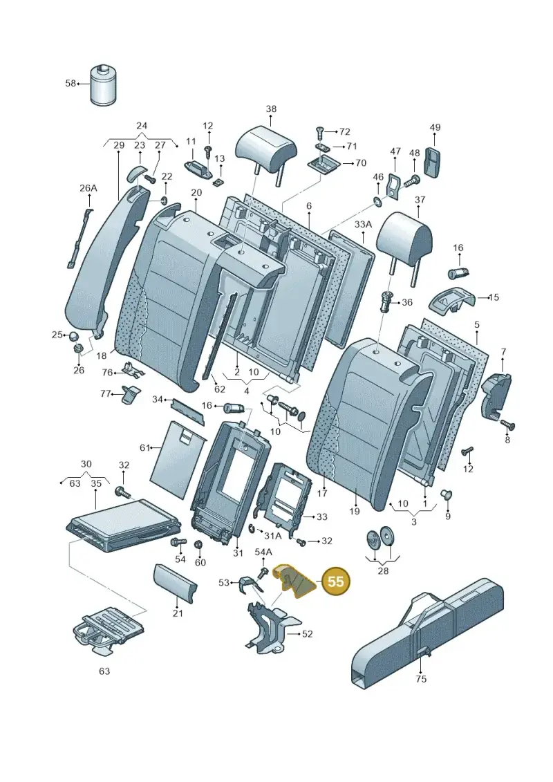 3C58853871BS — Volkswagen Passat estate (2008-2011) diagram 420885700, position 55