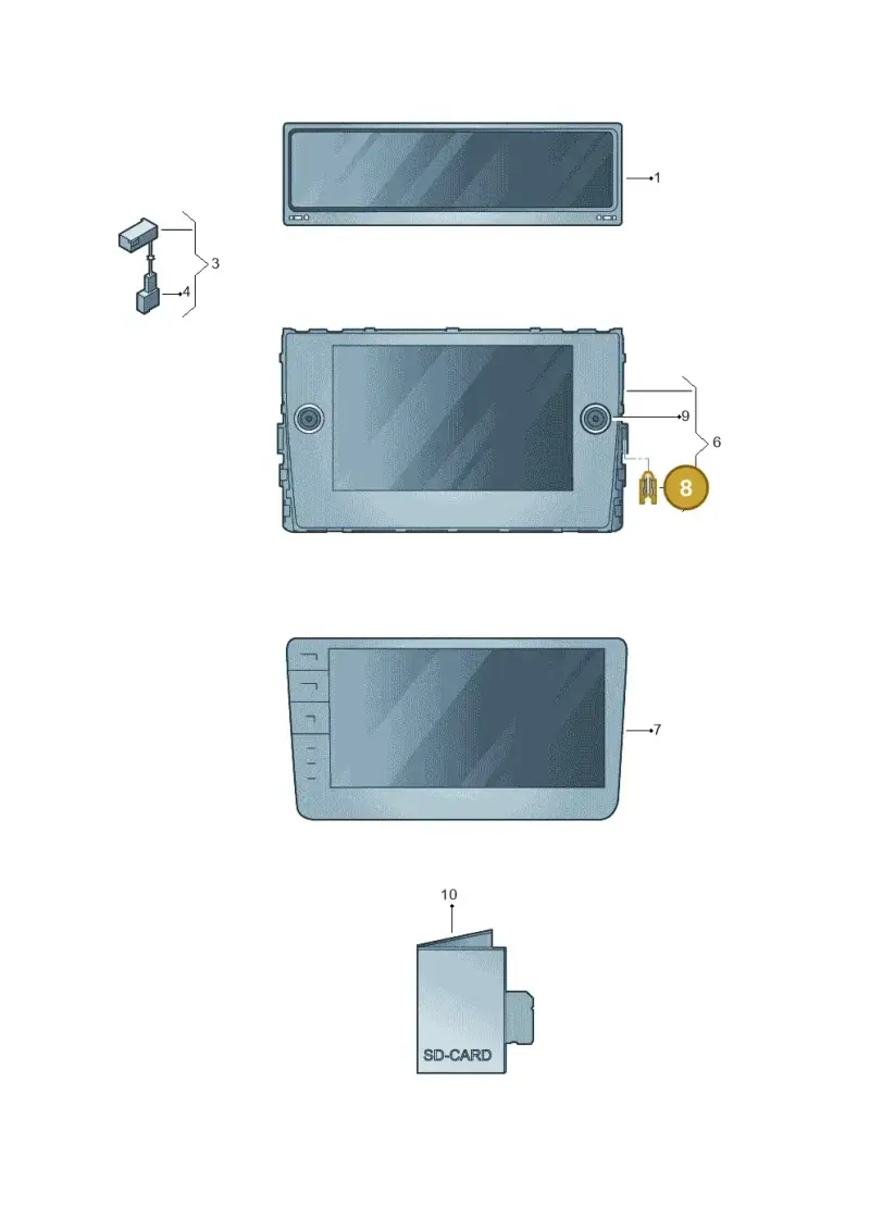 3C8867190 — Volkswagen Taigo (2021-2024) diagram 793035010, position 8