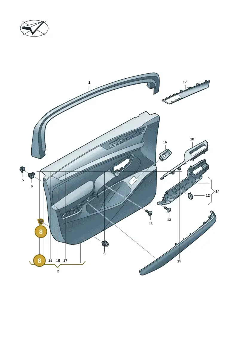 3CN868243 — Volkswagen ID.7 Limousine Pro (2023-) diagram 14b867000, position 8