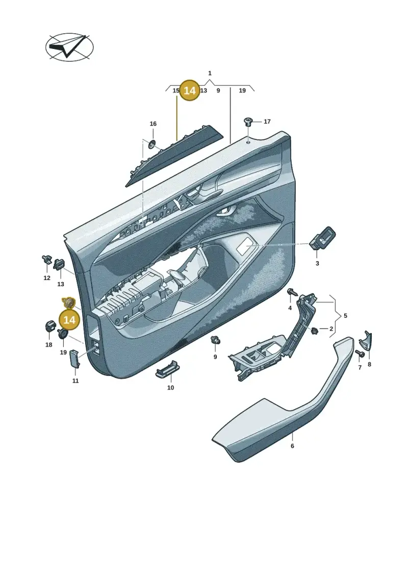 3CN868243 — Volkswagen Passat estate (2023-) diagram 3j0867000, position 14