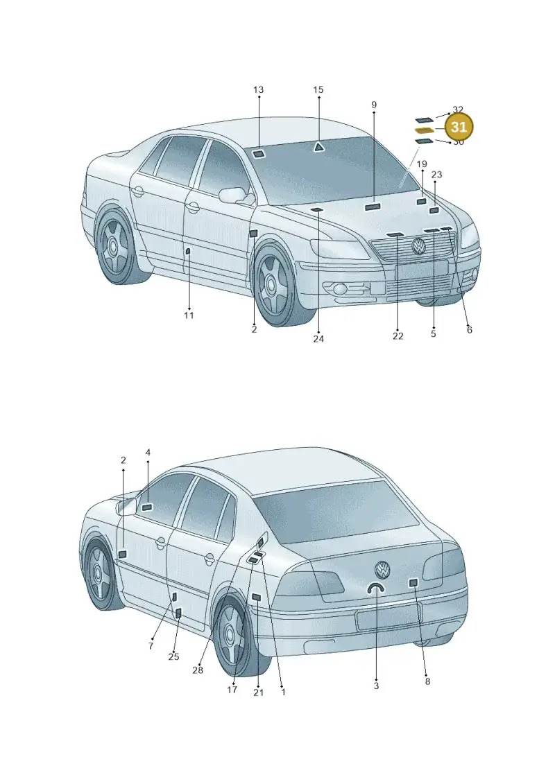 3D0000289 — Volkswagen Phaeton 4motion (2010-2016) diagram 258010000, position 31