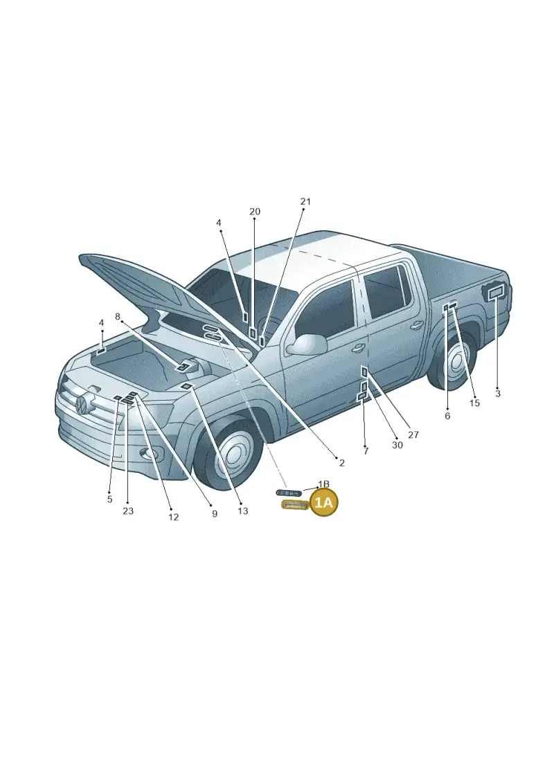 3D0000289 — Volkswagen Amarok twin cab (2022-) diagram 683010000, position 1A