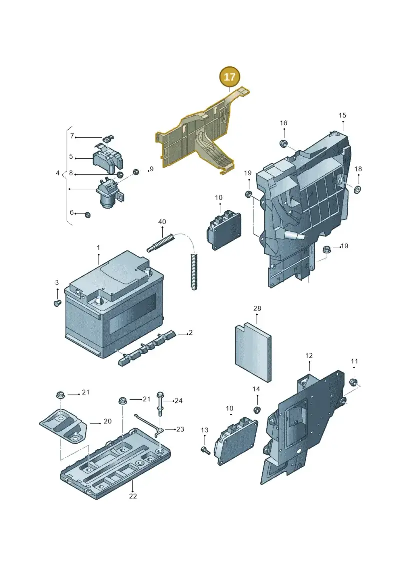 3D0035209F — Volkswagen Phaeton (lang) (2003-2006) diagram 258915000, position 17