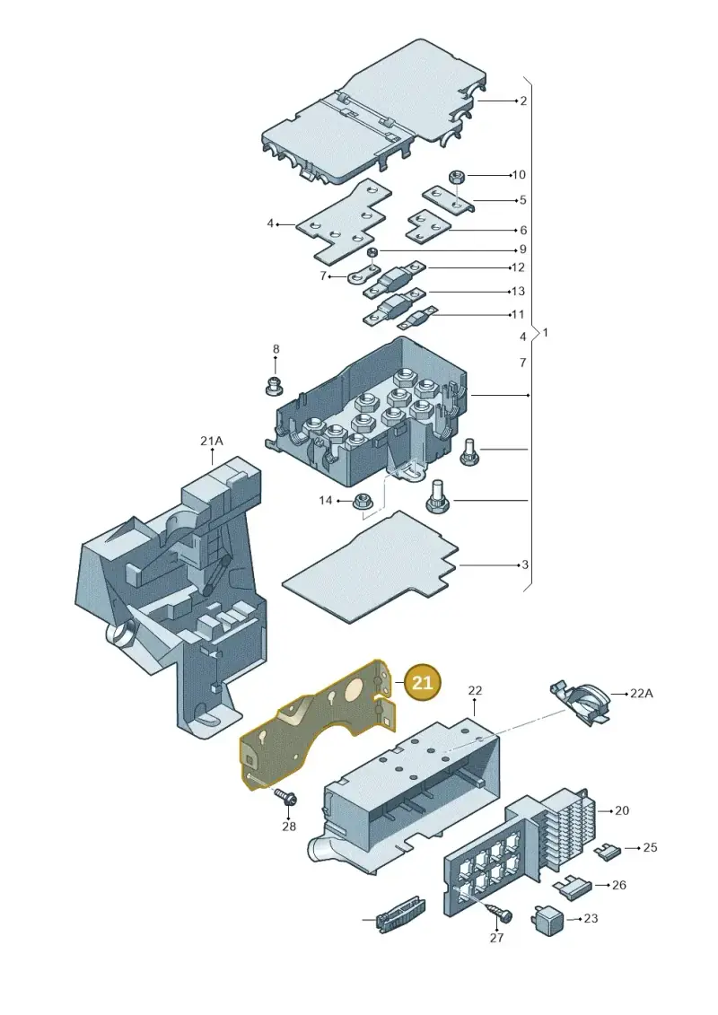 3D0035209F — Volkswagen Phaeton 4motion (2010-2016) diagram 258937200, position 21