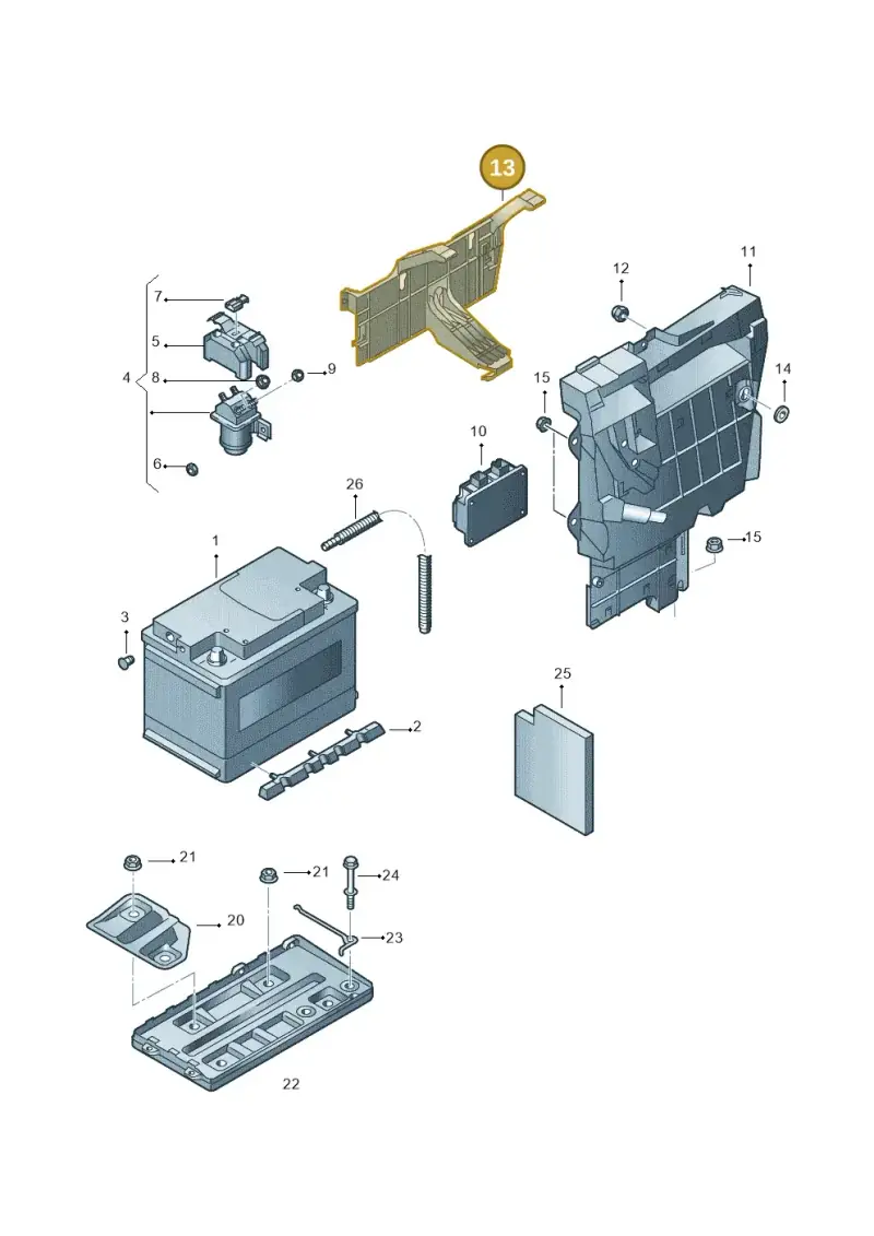 3D0035209F — Volkswagen Phaeton 4motion (2010-2016) diagram 631915000, position 13
