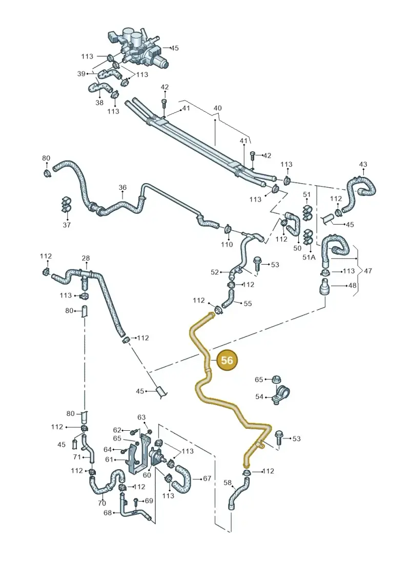 3D0121065FB — Volkswagen Phaeton 4motion (2010-2016) diagram 258121410, position 56