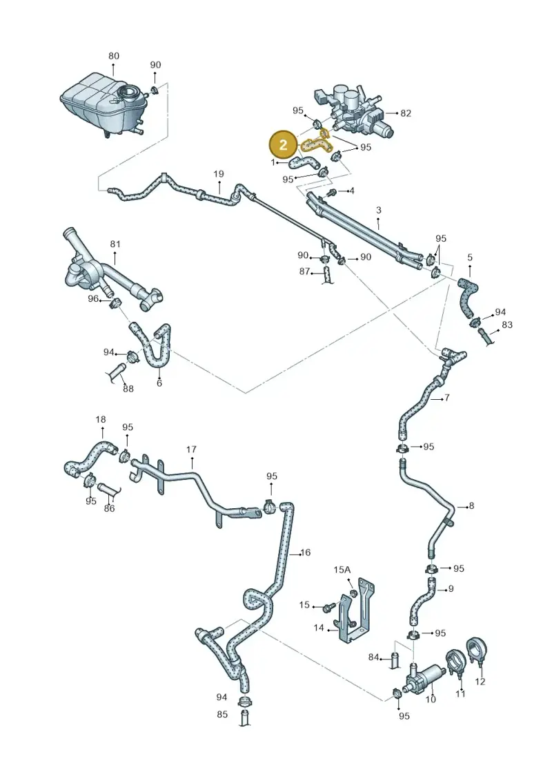3D0121073H — Volkswagen Phaeton 4motion (2010-2016) diagram 667121310, position 2