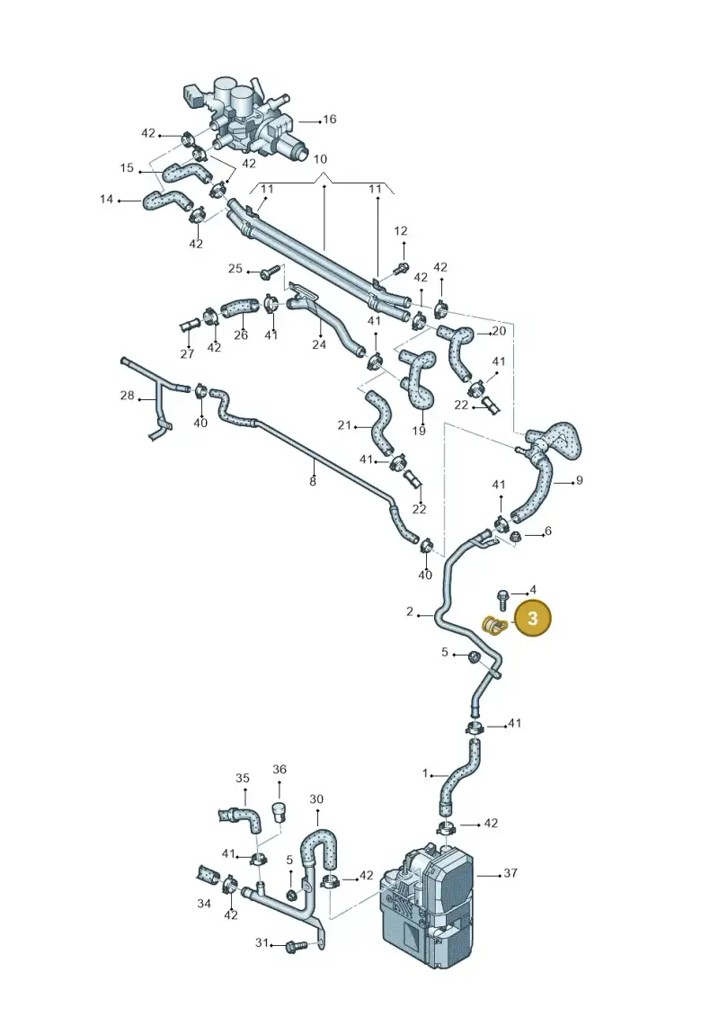 3D0121326B — Volkswagen Phaeton (lang) (2003-2006) diagram 258121520, position 3