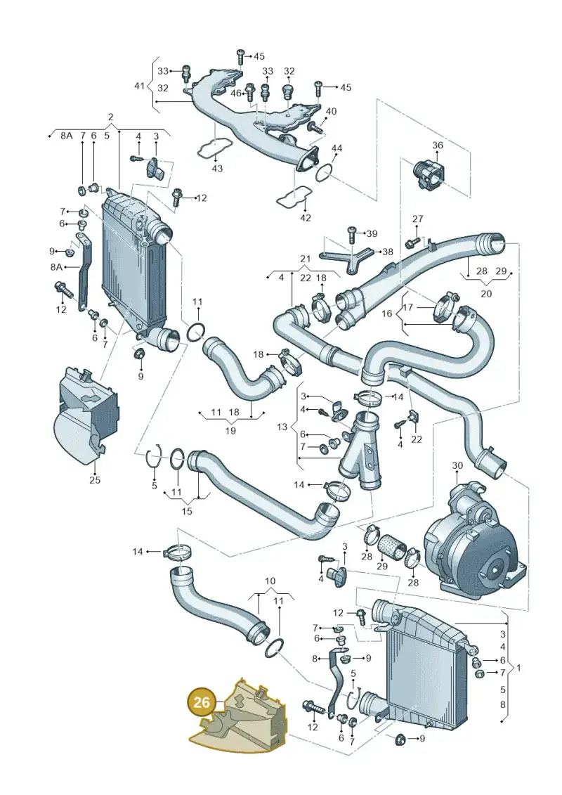 3D0121467C — Volkswagen Phaeton 4motion (2010-2016) diagram 710145800, position 26