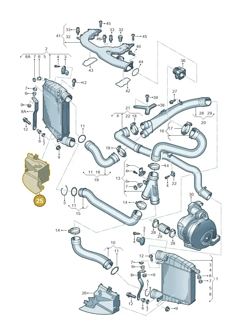 3D0121468C — Volkswagen Phaeton 4motion (2010-2016) diagram 710145800, position 25