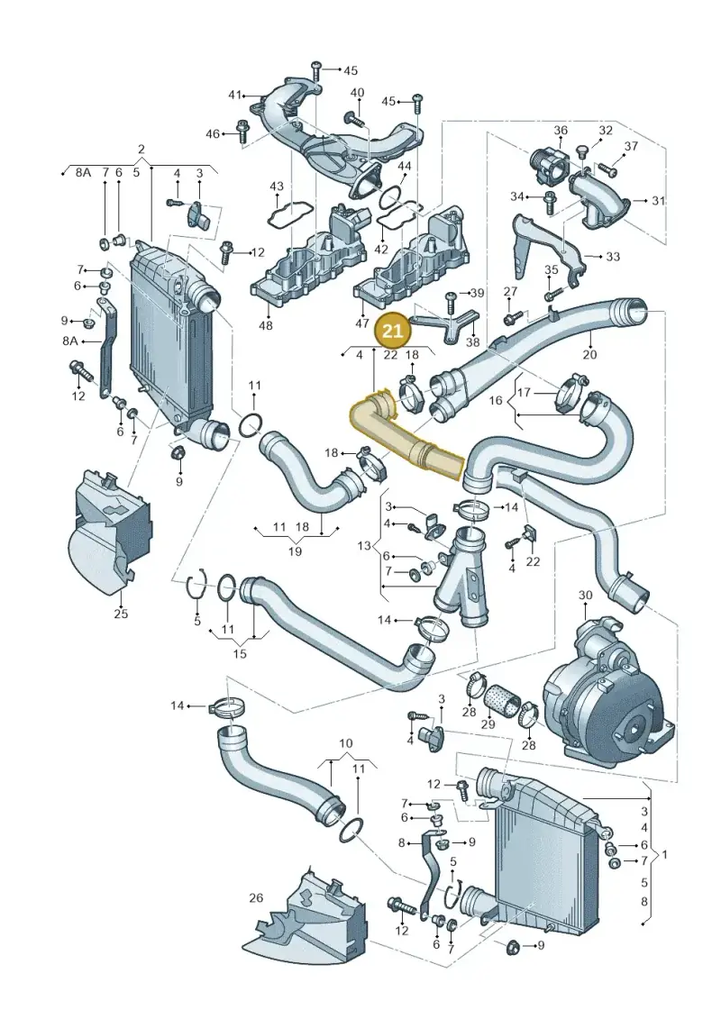 3D0145762A — Volkswagen Phaeton 4motion (2008-2010) diagram 258145750, position 21