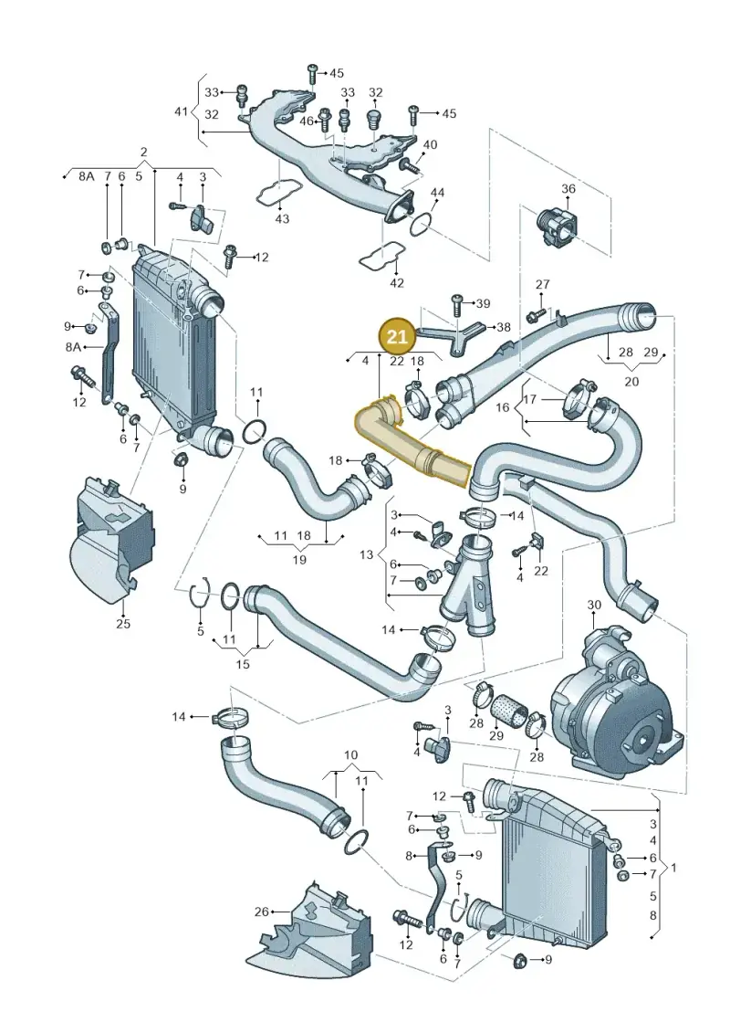 3D0145762A — Volkswagen Phaeton 4motion (2010-2016) diagram 710145800, position 21
