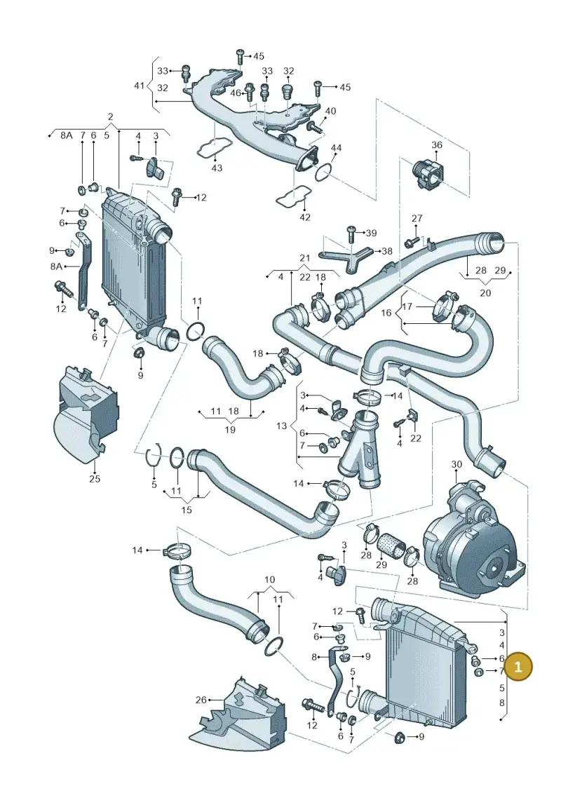 3D0145785 — Volkswagen Phaeton 4motion (2010-2016) diagram 710145800, position 1