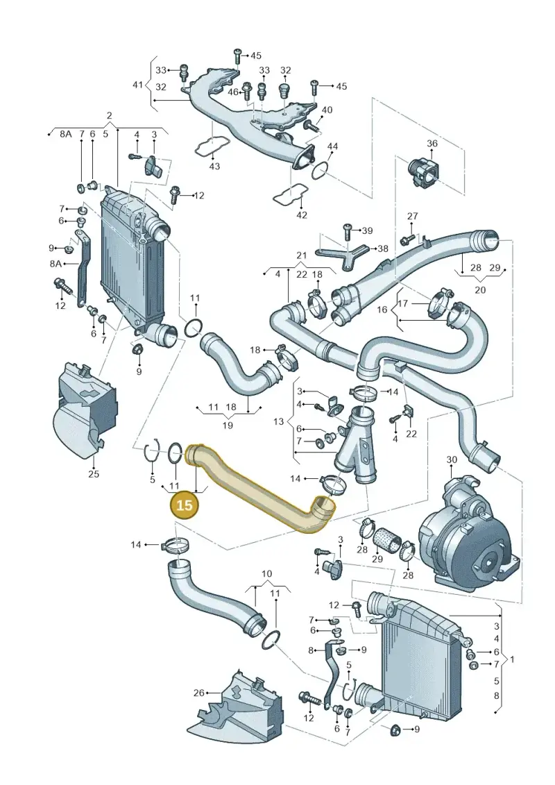 3D0145834R — Volkswagen Phaeton 4motion (2010-2016) diagram 710145800, position 15