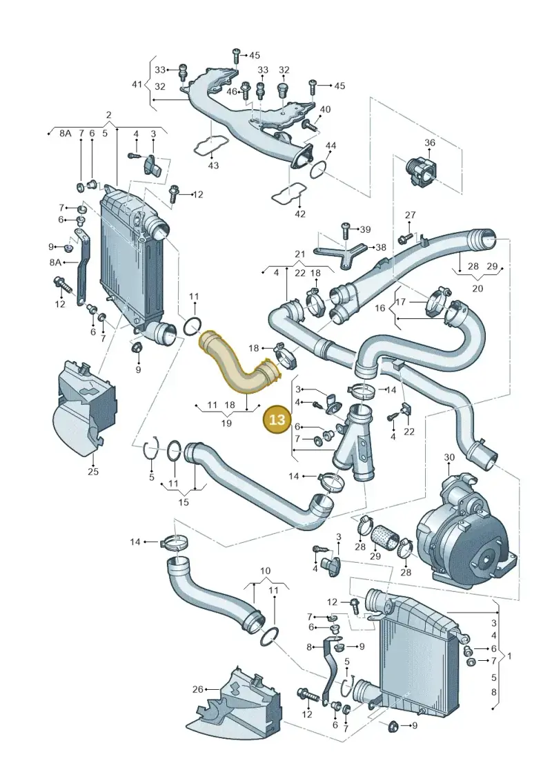 3D0145840L — Volkswagen Phaeton 4motion (2010-2016) diagram 710145800, position 13