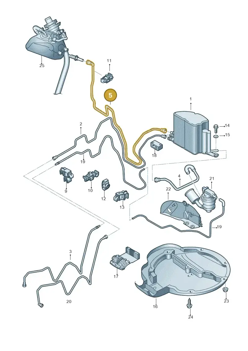 3D0201160S — Volkswagen Phaeton 4motion (2010-2016) diagram 258201960, position 5
