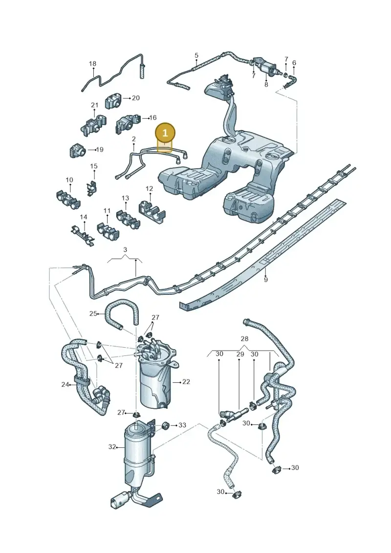 3D0201293J — Volkswagen PHAETON                08> (2007-) diagram 631201250, position 1