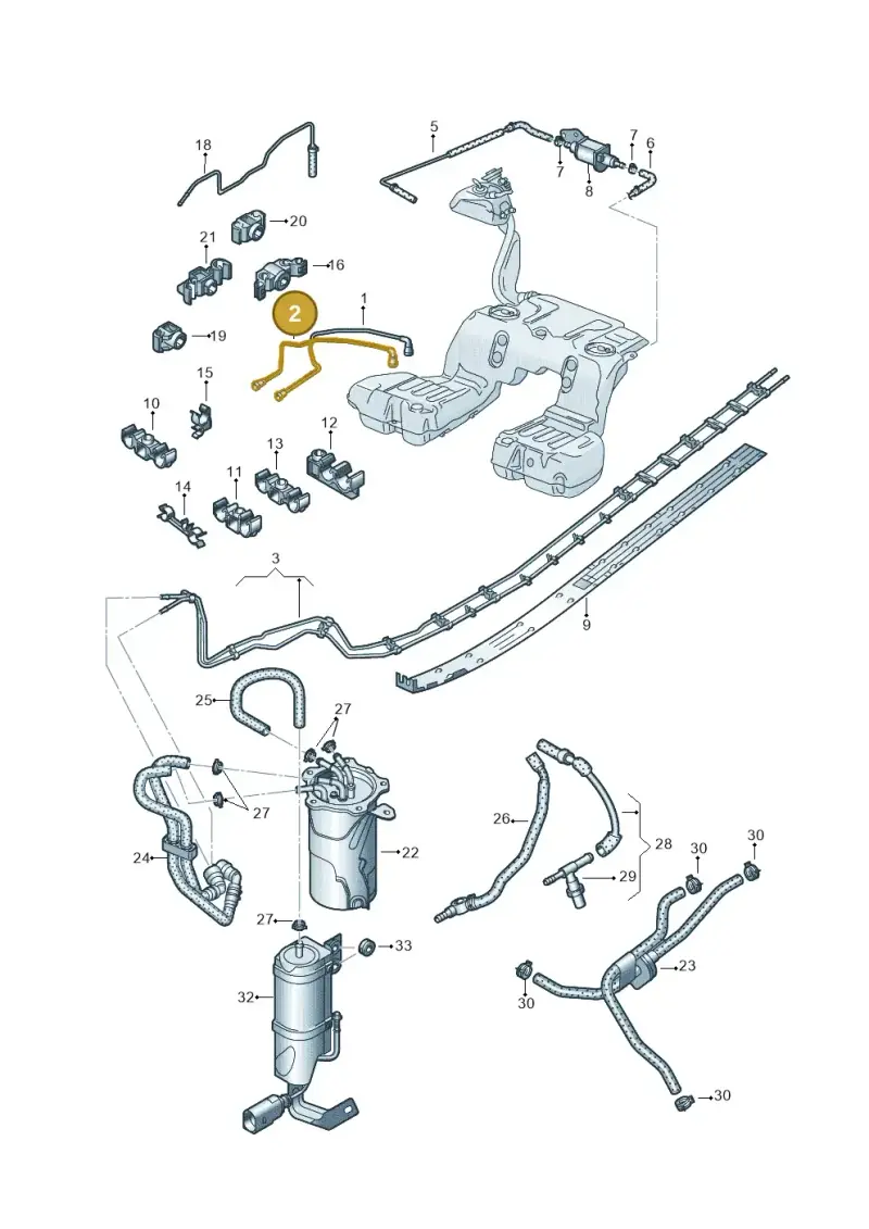 3D0201294H — Volkswagen Phaeton 4motion (2008-2010) diagram 667201250, position 2