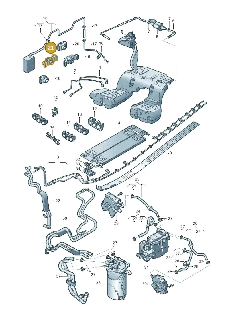 3D0201449F — Volkswagen Phaeton (lang) (2003-2006) diagram 258201250, position 21