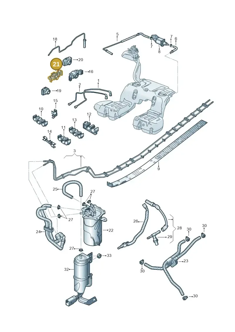 3D0201449F — Volkswagen Phaeton 4motion (2008-2010) diagram 667201250, position 21