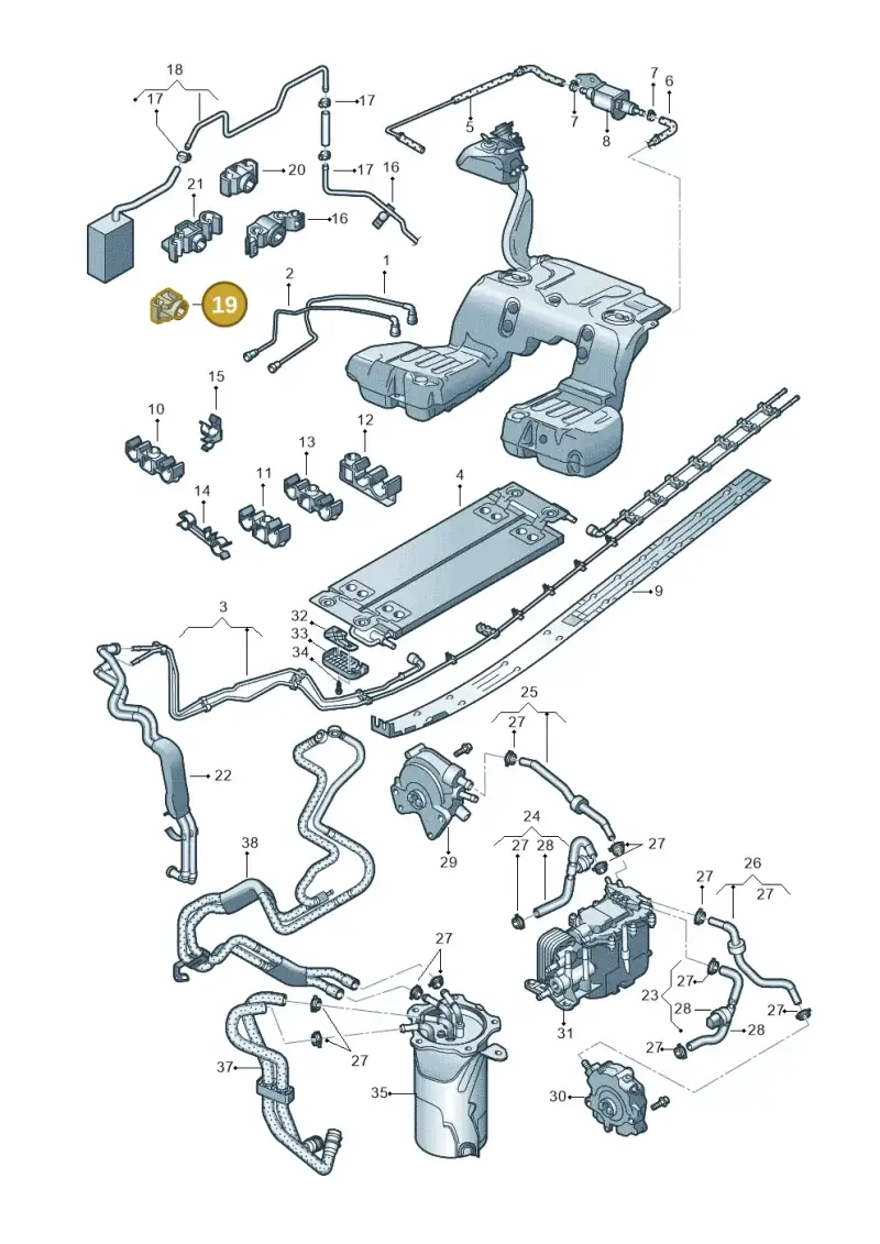 3D0201449G — Volkswagen Phaeton (lang) (2003-2006) diagram 258201250, position 19
