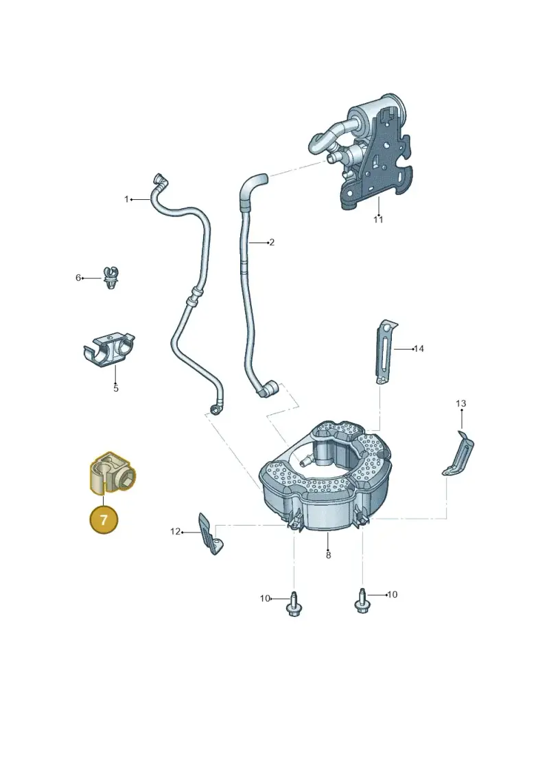 3D0201449M — Volkswagen Jetta variant (2009-2014) diagram 685201960, position 7