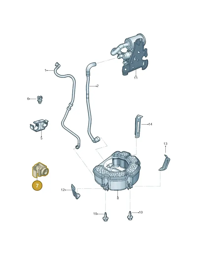 3D0201449M — Volkswagen Jetta variant (2009-2014) diagram 685201970, position 7