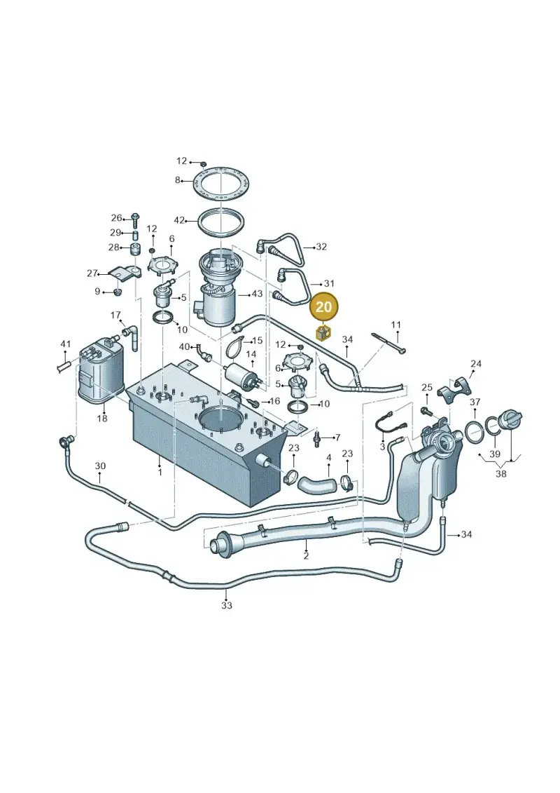 3D0201449M — Volkswagen Caddy kombi (2015-2020) diagram 866201500, position 20
