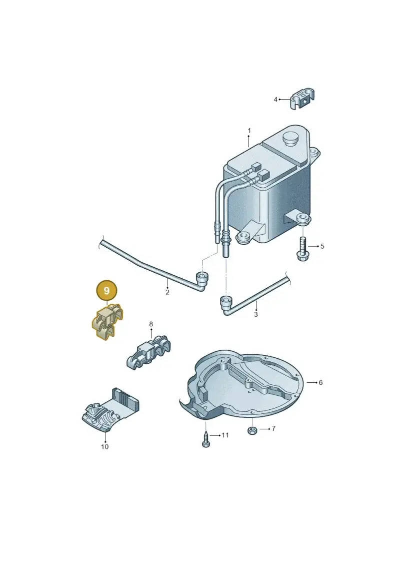 3D0201449N — Volkswagen Phaeton 4motion (2010-2016) diagram 258201950, position 9