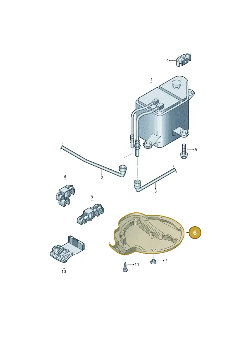 3D0201814D — Volkswagen Phaeton 4motion (2010-2016) diagram 258201950, position 6