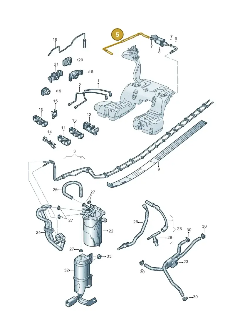 3D0201901P — Volkswagen Phaeton 4motion (2008-2010) diagram 667201250, position 5