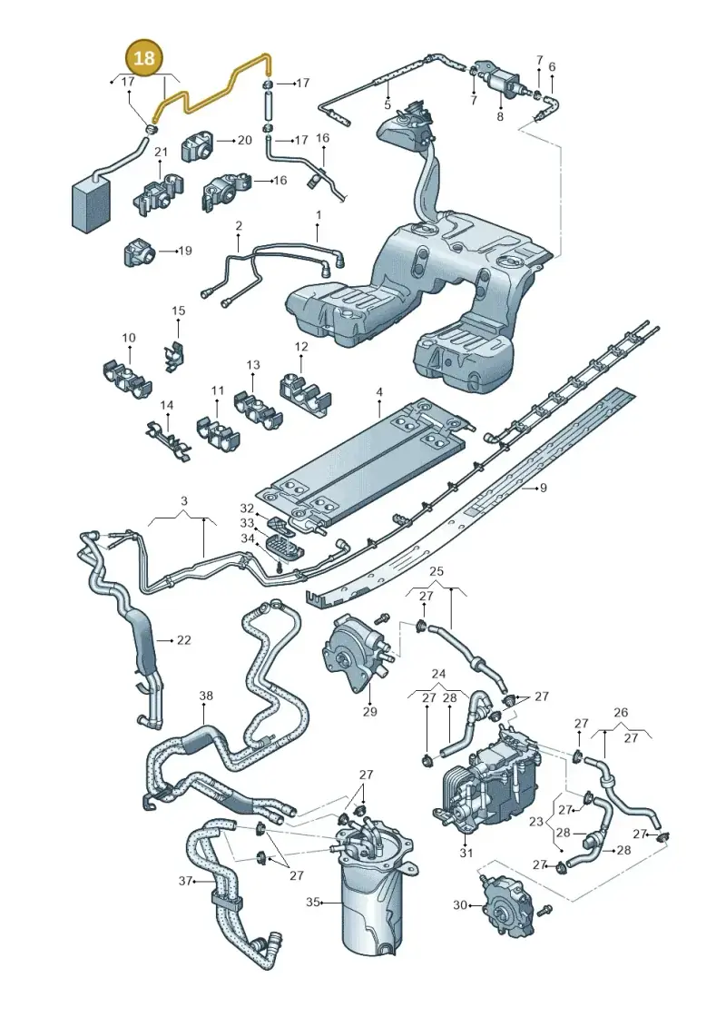 3D0201901S — Volkswagen Phaeton (lang) (2003-2006) diagram 258201250, position 18