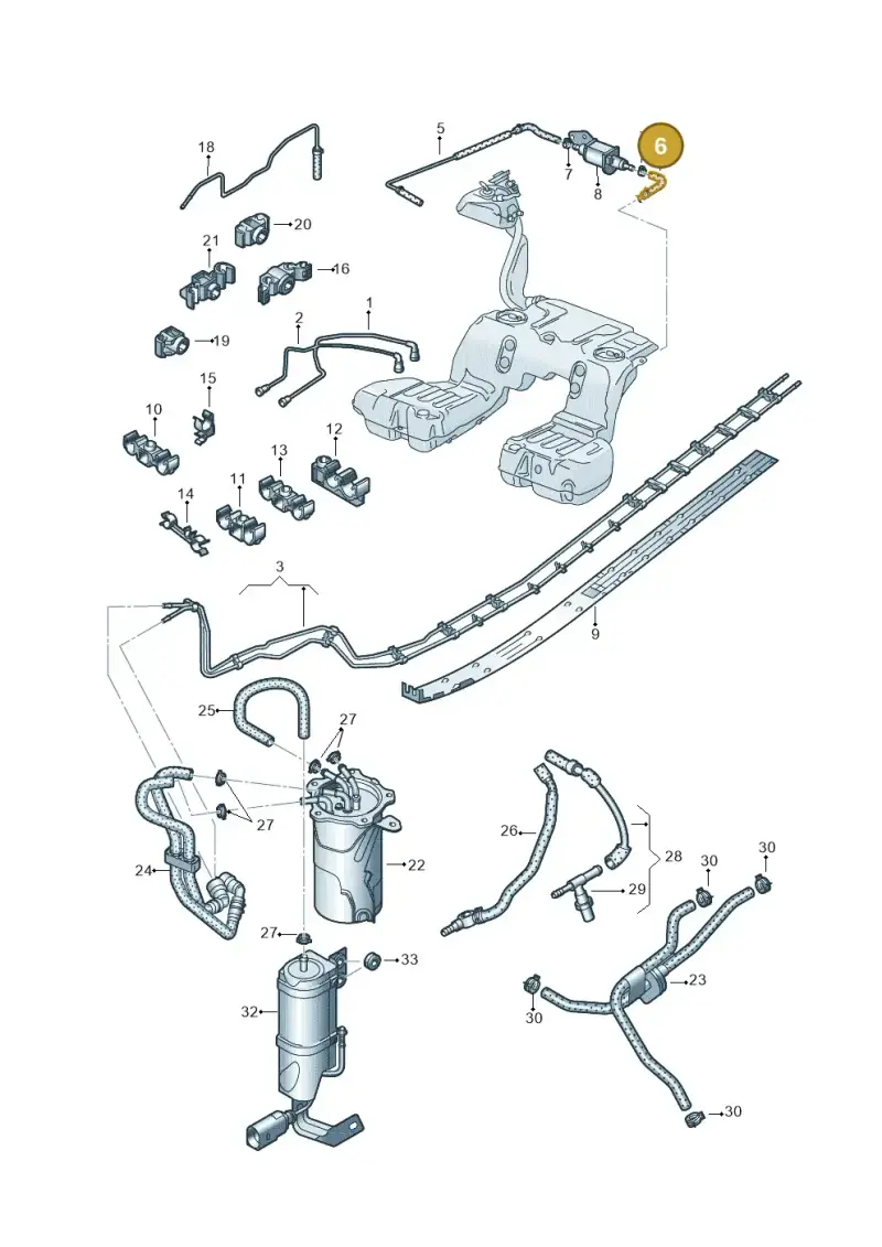 3D0201901T — Volkswagen Phaeton 4motion (2008-2010) diagram 667201250, position 6