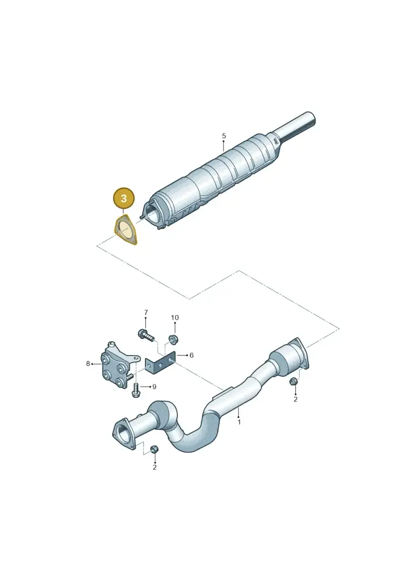 3D0253115A — Volkswagen Phaeton 4motion (2010-2016) diagram 258253740, position 3