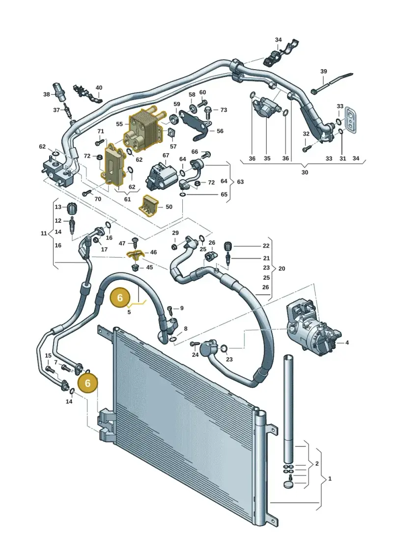 3D0260749C — Volkswagen Passat estate (2023-) diagram 596260702, position 6