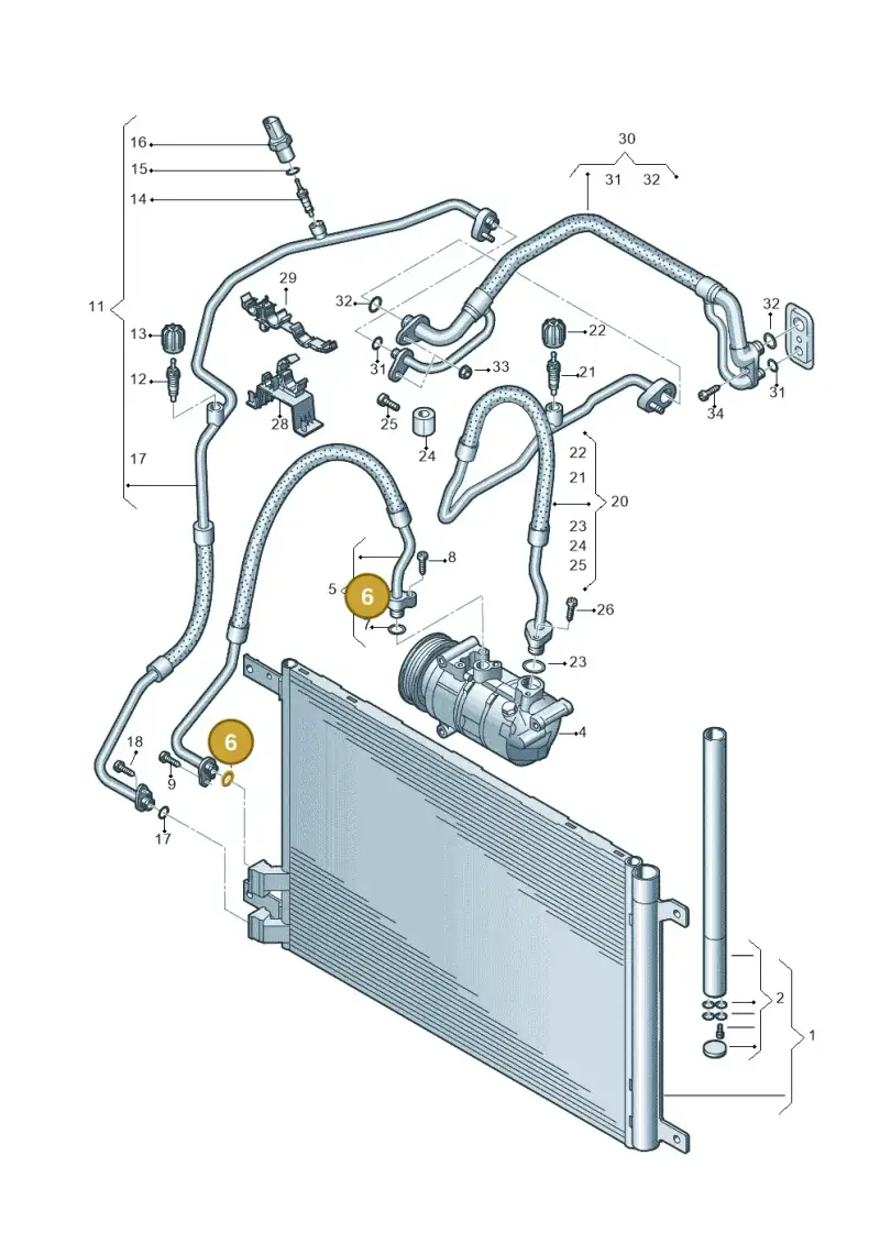 3D0260749C — Volkswagen Passat estate (2023-) diagram 746260400, position 6