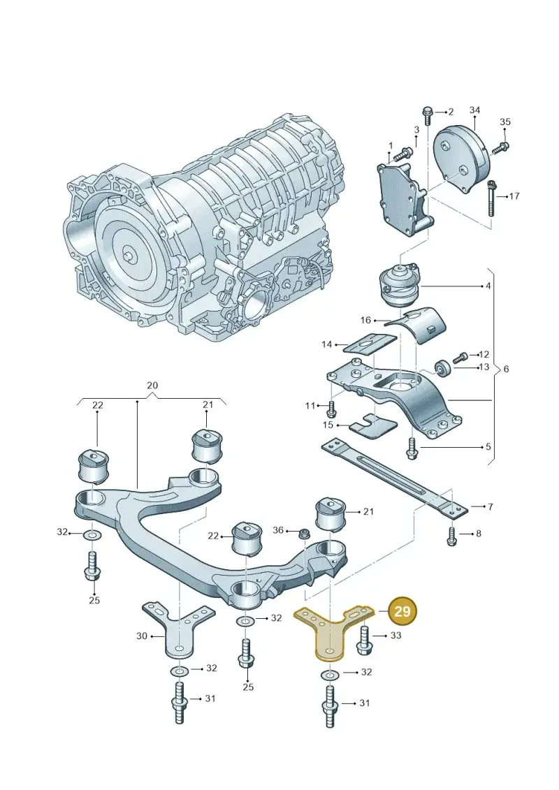 3D0399541 — Volkswagen Phaeton (lang) (2003-2006) diagram 258399700, position 29