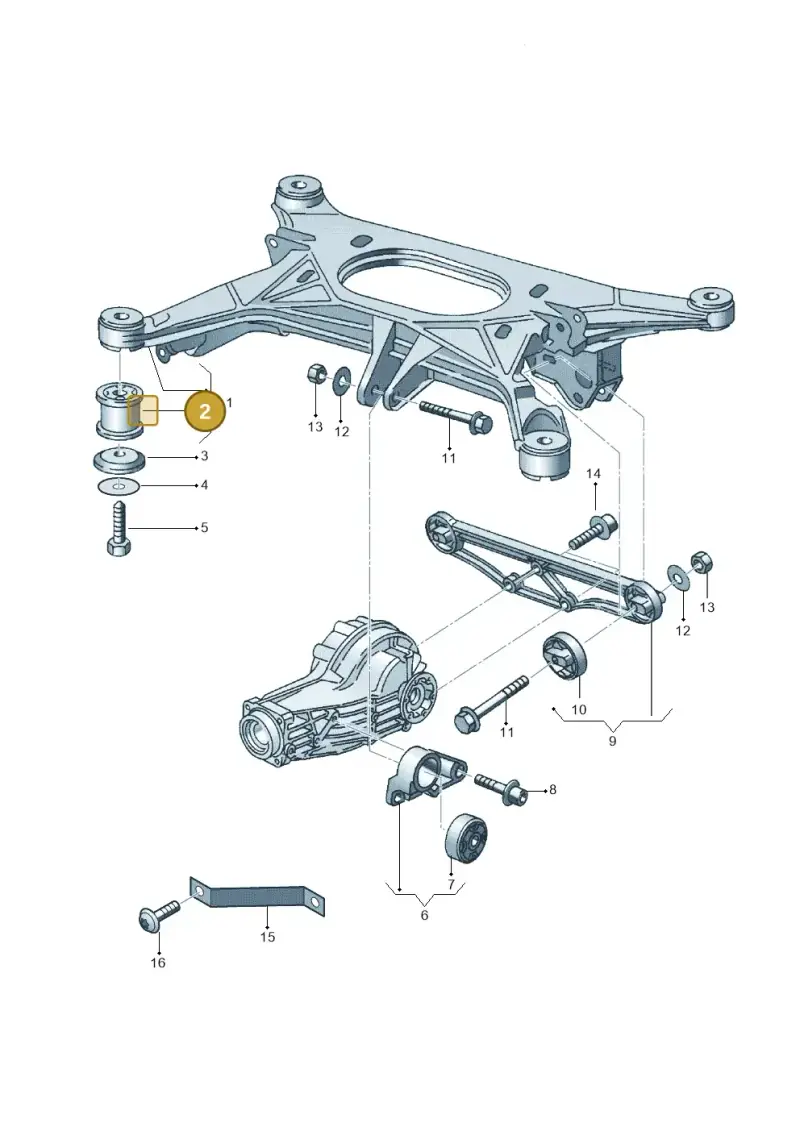 3D0505145B — Volkswagen Phaeton 4motion (2010-2016) diagram 258505000, position 2