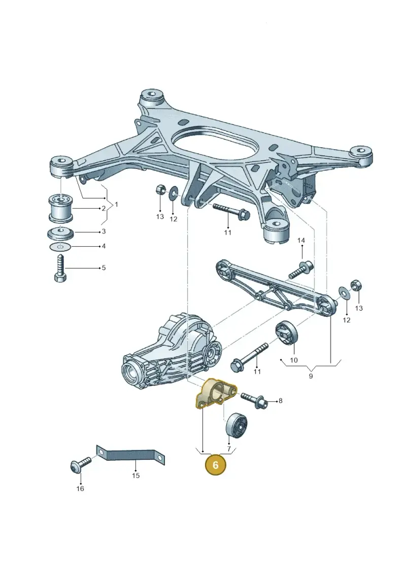 3D0599125B — Volkswagen Phaeton 4motion (2010-2016) diagram 258505000, position 6