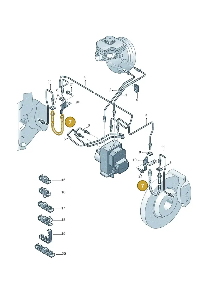 3D0611701G — Volkswagen Phaeton 4motion (2010-2016) diagram 258611200, position 7