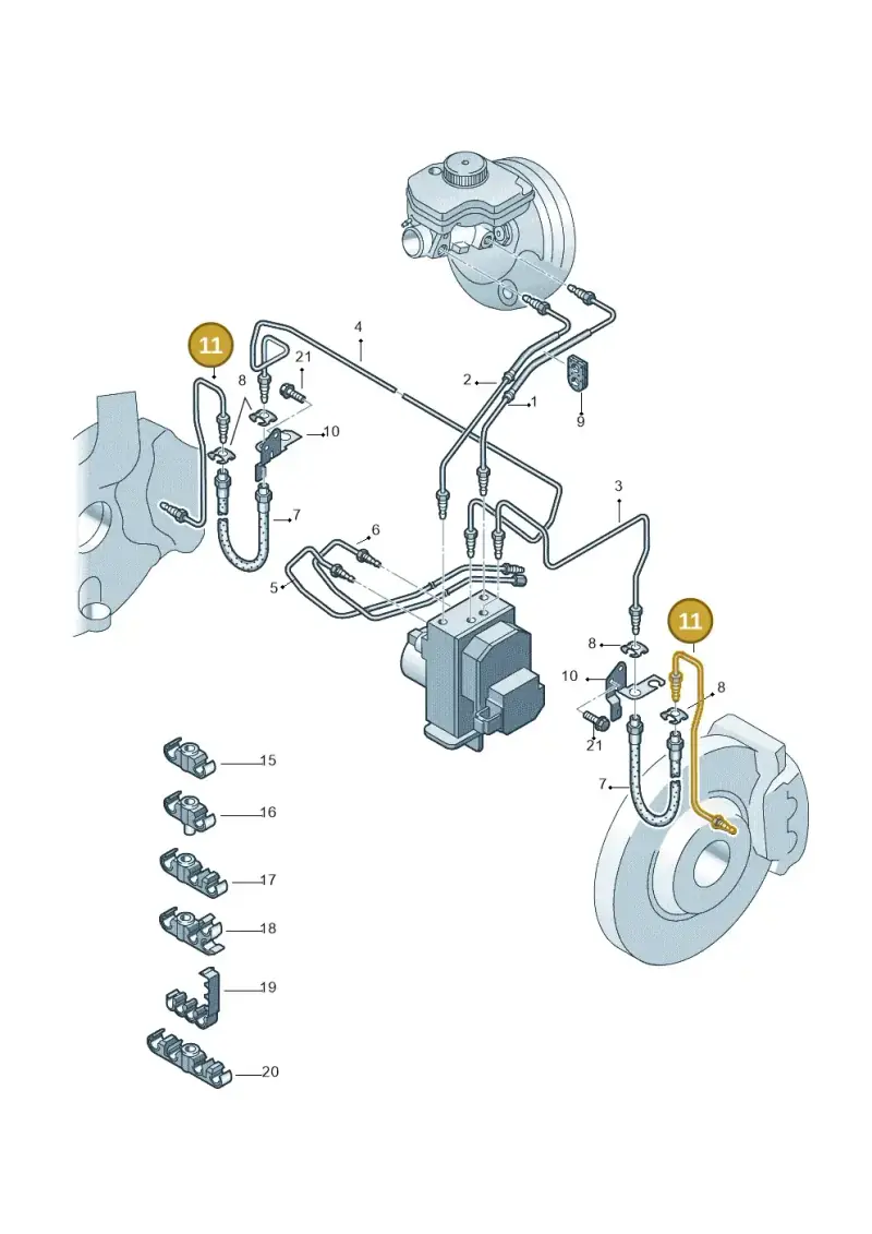 3D0611721H — Volkswagen Phaeton 4motion (2010-2016) diagram 258611200, position 11