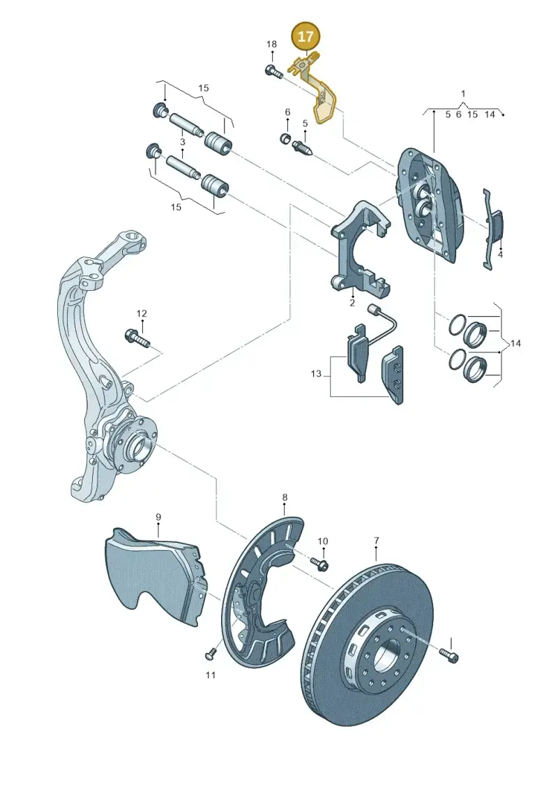3D0611793F — Volkswagen Phaeton 4motion (2010-2016) diagram 667615530, position 17